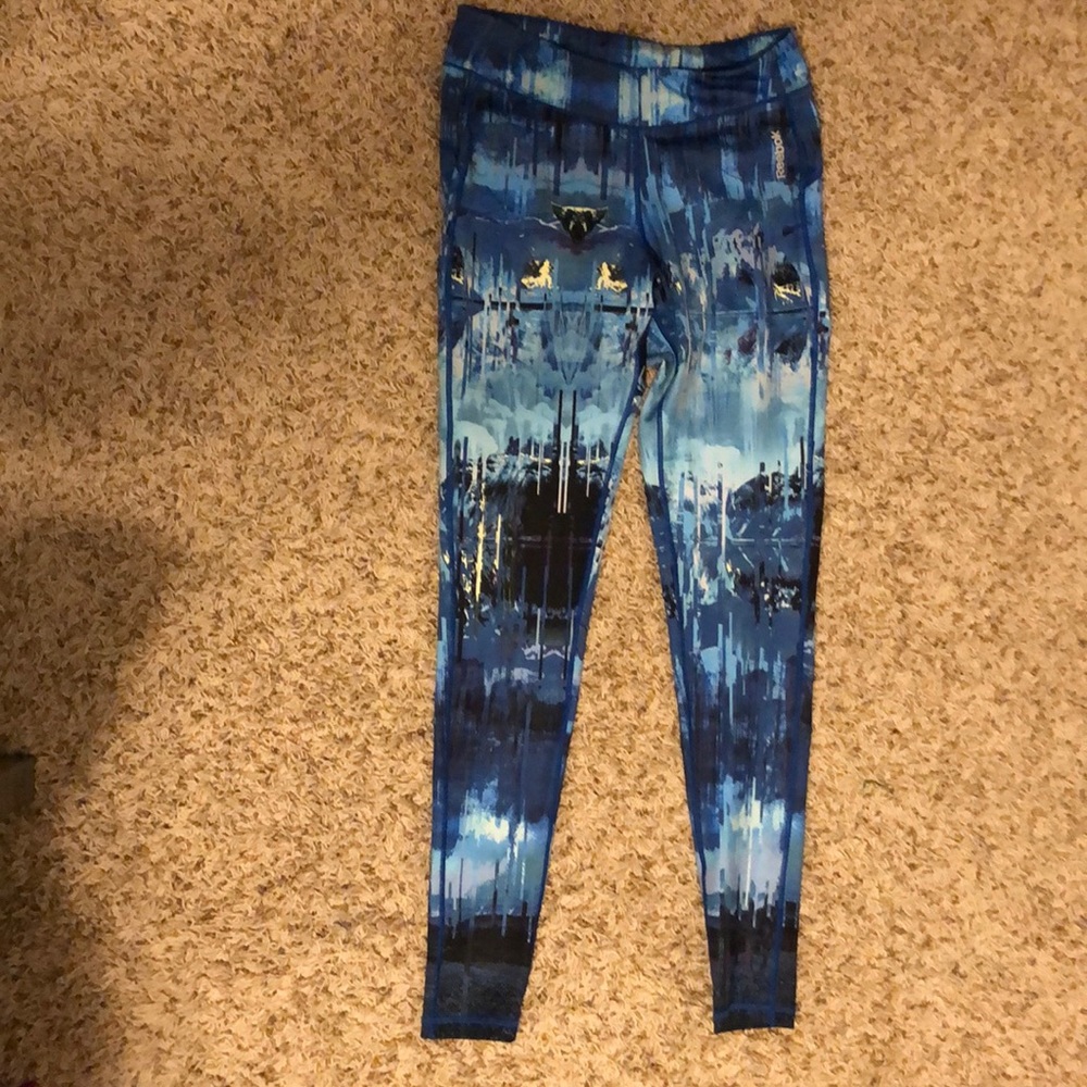 Patterned Blue Reebok Leggings